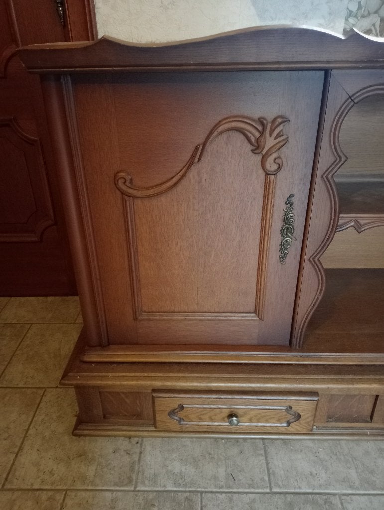 Buffet vintage en chêne avec niches ouvertes, Maison & Meubles, 150 à 200 cm, Landelijk, Enlèvement, Utilisé