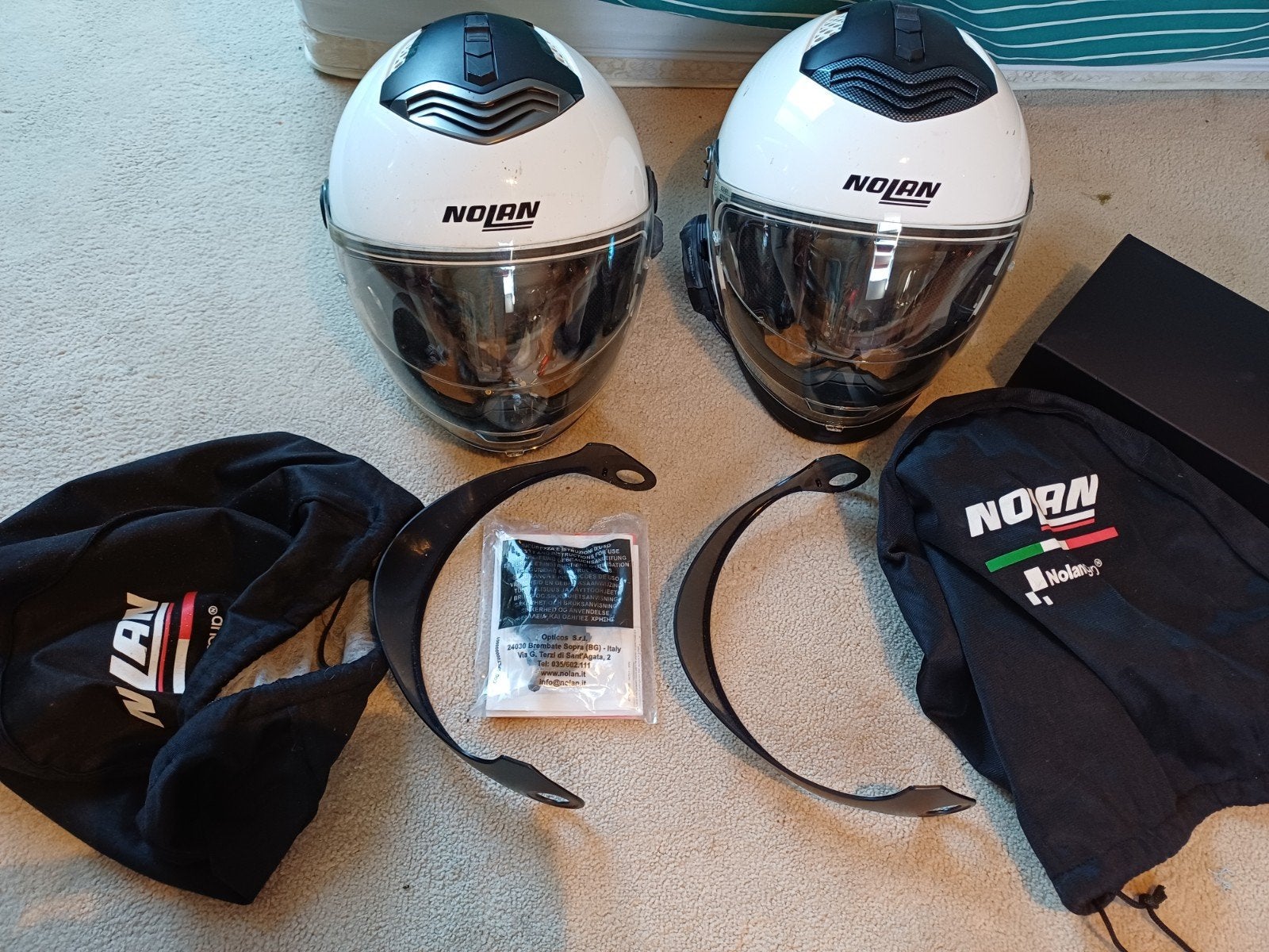 casque moto NOLAN n-com, Fietsen en Brommers, Brommerhelmen, Ophalen, Gebruikt, Large, Nolan
