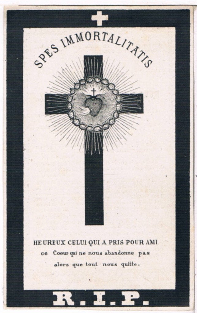 Bp. Snoeck Hendrik. ° Meerbeke 1809 † Denderwindeke 1882, Enlèvement ou Envoi, Image pieuse