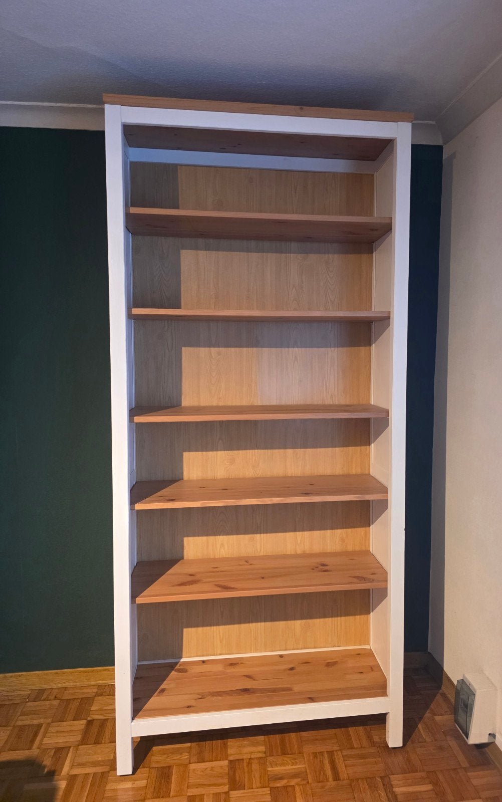 Ikea Hemnes boekenkast wit/lichtbruin, Ophalen, Met plank(en), Gebruikt, 50 tot 100 cm