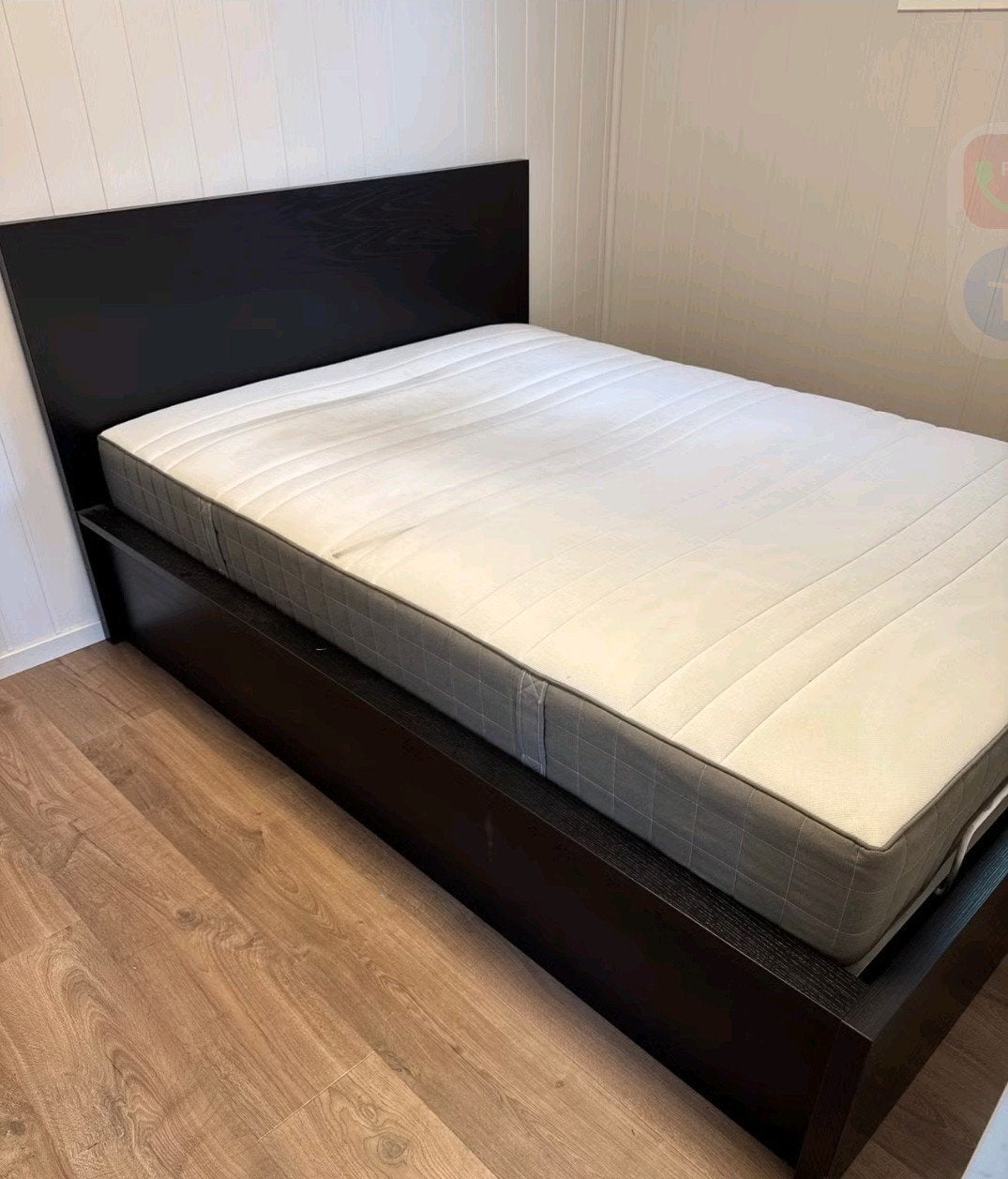 lit MALM Ikea 160 x 200 avec ou sans matelas, Maison & Meubles, Enlèvement, 200 cm, 160 cm