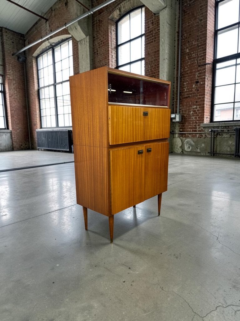 armoire/buffet/vitrine à mi-hauteur en bois vintage, Enlèvement