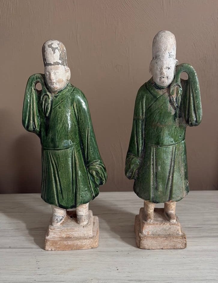 Groengeglazuurde Grafbeeldjes (Mingqi) – Ming-dynastie, Antiek en Kunst, Antiek | Keramiek en Aardewerk, Ophalen of Verzenden