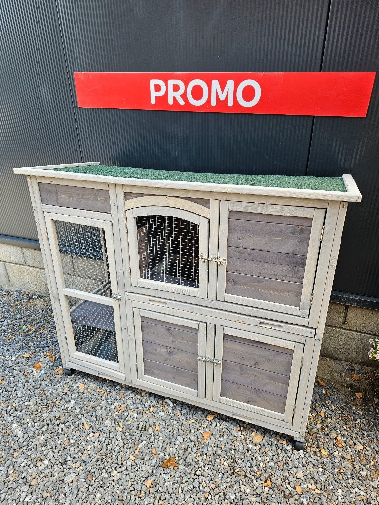 konijnenhok dubbel eco promo, Dieren en Toebehoren, Ophalen, Nieuw