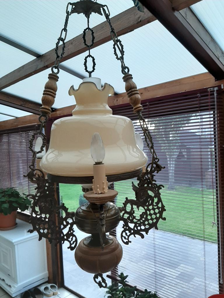 lampe belge suspendue, Métal, Enlèvement, Utilisé, Retro