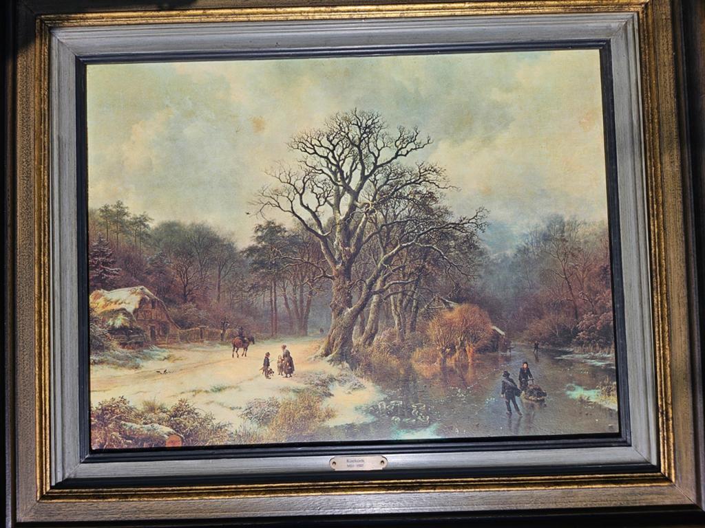 Replica Hendrik Barend- Koekkoek., Antiek en Kunst, Kunst | Schilderijen | Klassiek, Ophalen of Verzenden