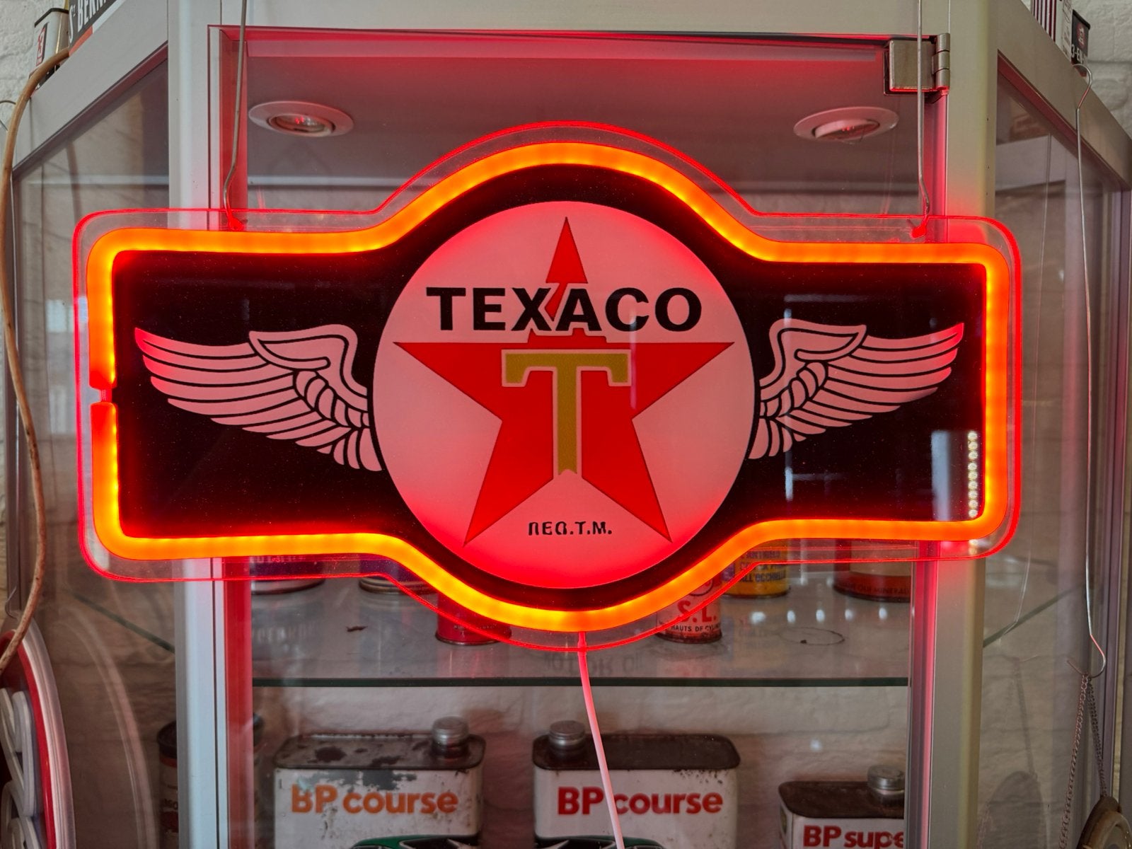 Éclairage publicitaire TEXACO NeON, Collections, Enlèvement ou Envoi, Panneau publicitaire