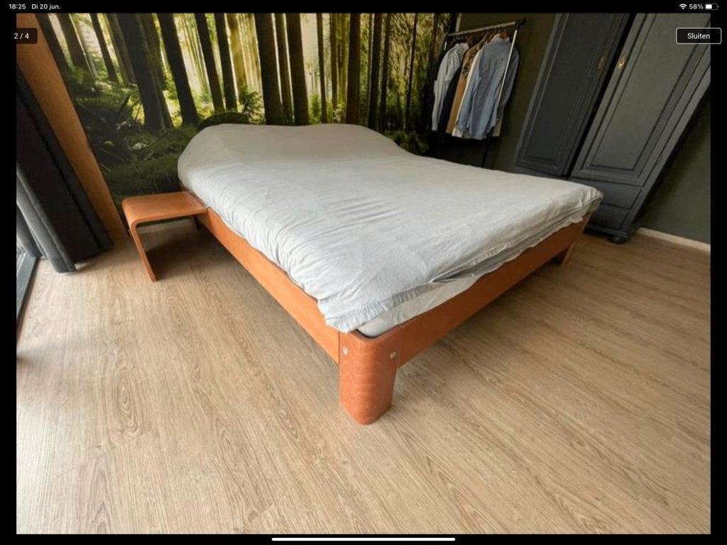 Auping auronde 200x180 kompleet bed met matrassen, Huis en Inrichting, Bruin, Design, Tweepersoons, Ophalen of Verzenden