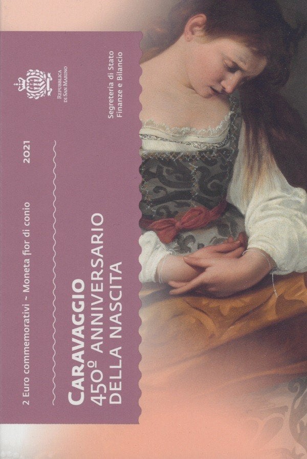 San-Marino - 2 euro Caravaggio 2021, Ophalen of Verzenden, San Marino, 2 euro, Setje