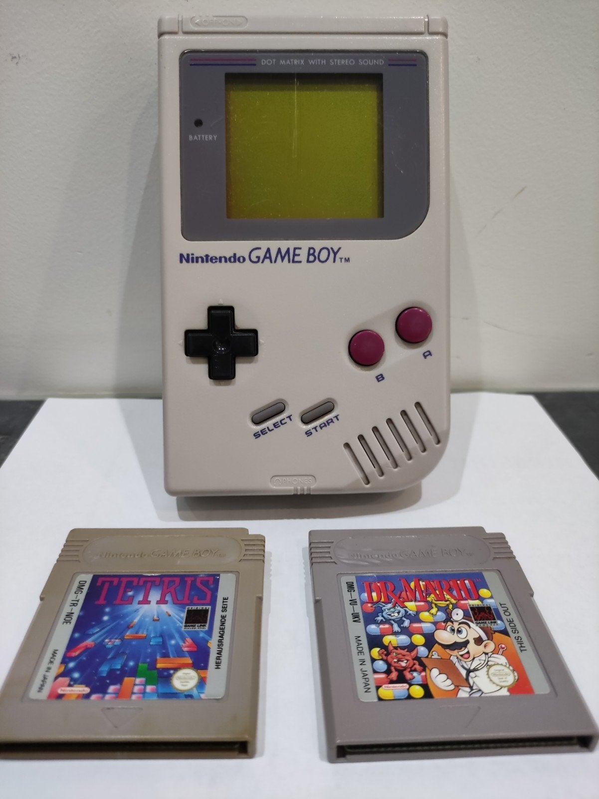 Nintendo GameBoy Fat DMG-01+ 2 spellen, Games en Spelcomputers, Ophalen of Verzenden, Gebruikt, Game Boy Classic, Met games