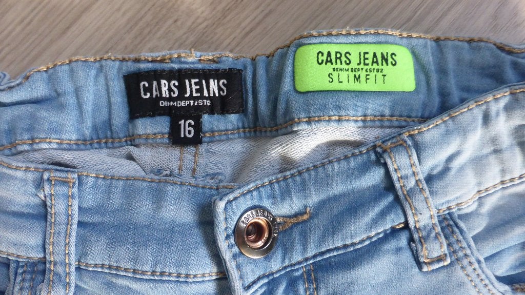 Blauwe jeans 176 Cars Jeans slim fit, Kinderen en Baby's, Broek, Gebruikt, Ophalen of Verzenden, Jongen