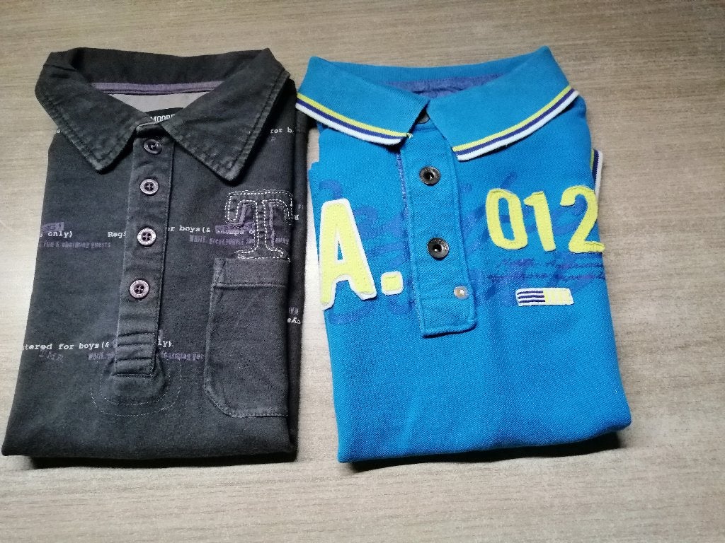 2 polo's mt 128, Enfants & Bébés, Vêtements enfant | Taille 128, Enlèvement ou Envoi, Utilisé, Garçon, Chemise ou À manches longues