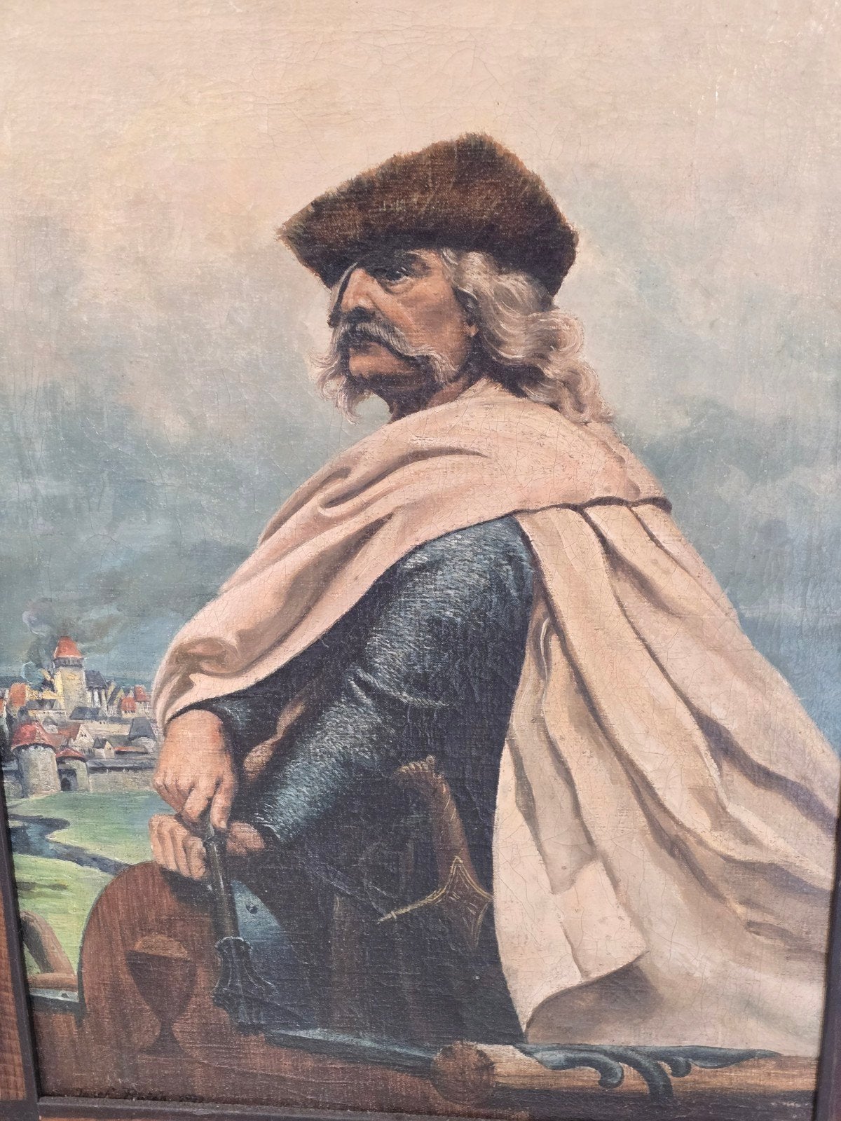 peinture de seigneur de guerre (liste art nouveau) huile sur, Enlèvement, Peinture à l'huile, Portrait ou Personnes, Toile