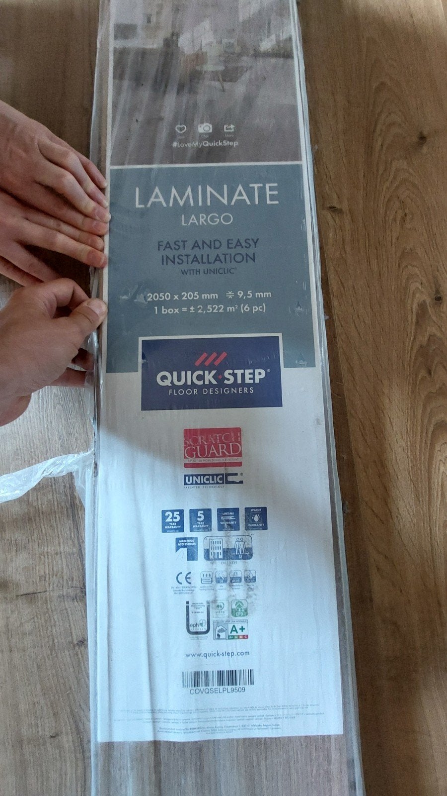 Quickstep laminaat 1 pak, Ophalen, Laminaat