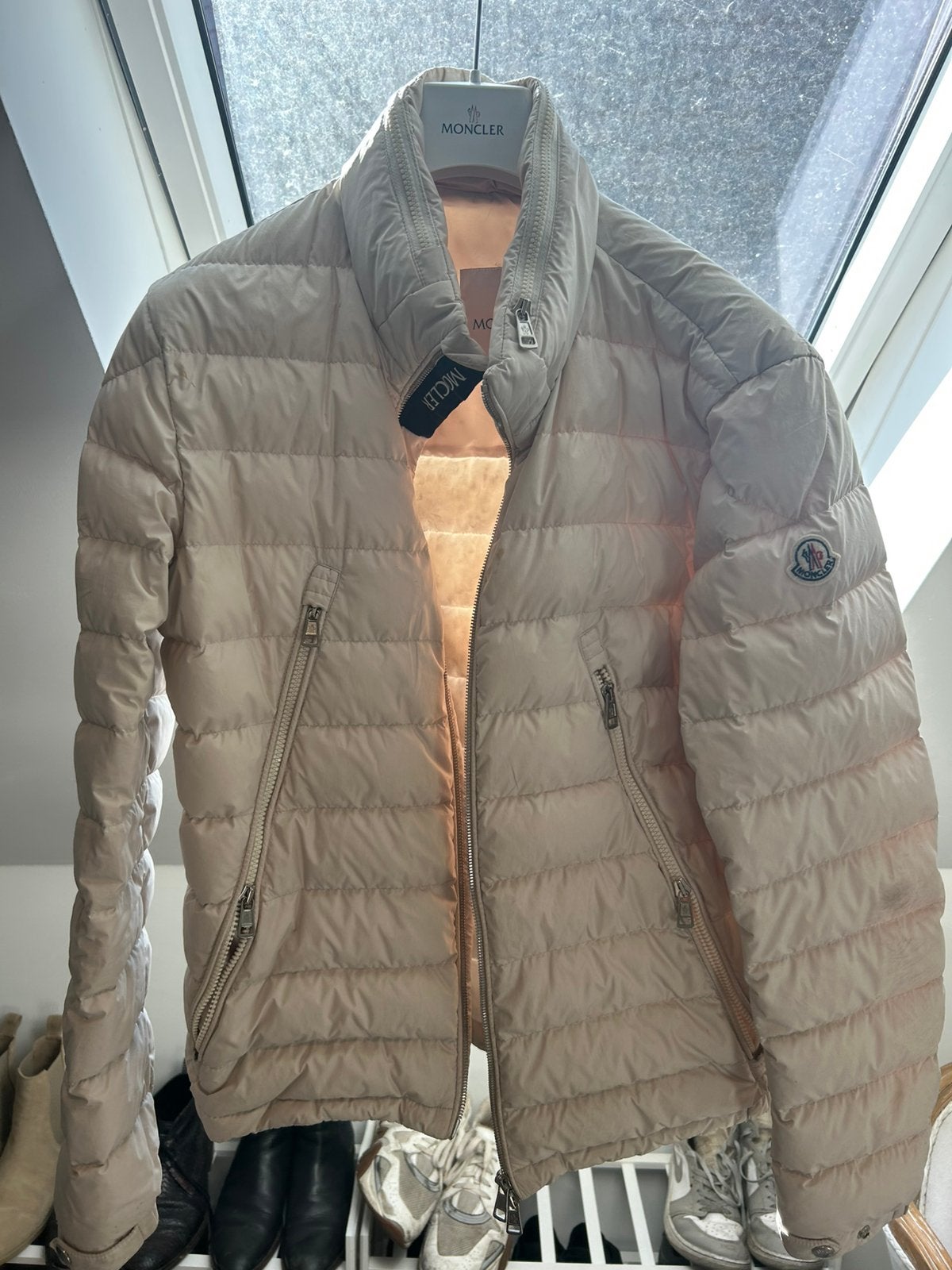 Originele Moncler jas, Kleding | Heren, Ophalen, Zo goed als nieuw, Maat 48/50 (M), Overige kleuren
