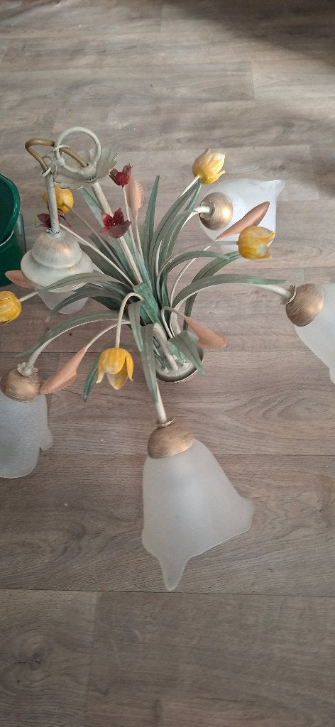 Lustre fleur, Maison & Meubles, Lampes | Lustres, Autres culots, Contemporains qui peut se melanger au moderne, Verre, Enlèvement