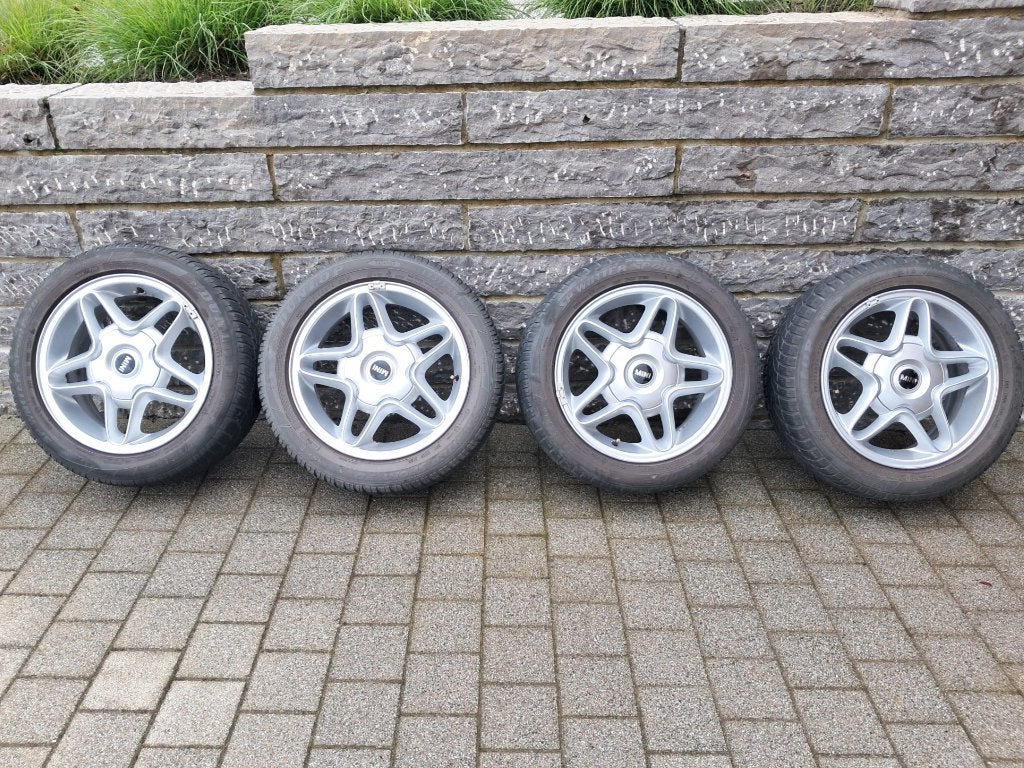 Mini : aluminium velgen 16" met banden, 16 pouces, Véhicule de tourisme, Enlèvement, Utilisé