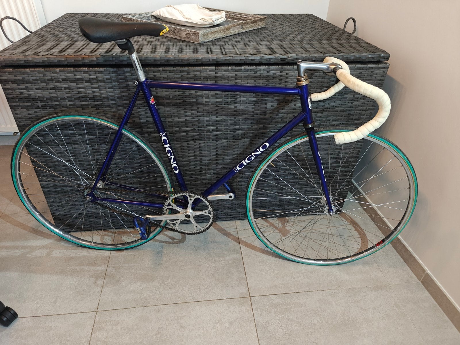 vélo de piste rétro en acier Cigno avec Campagnolo, Vélos & Vélomoteurs, Enlèvement