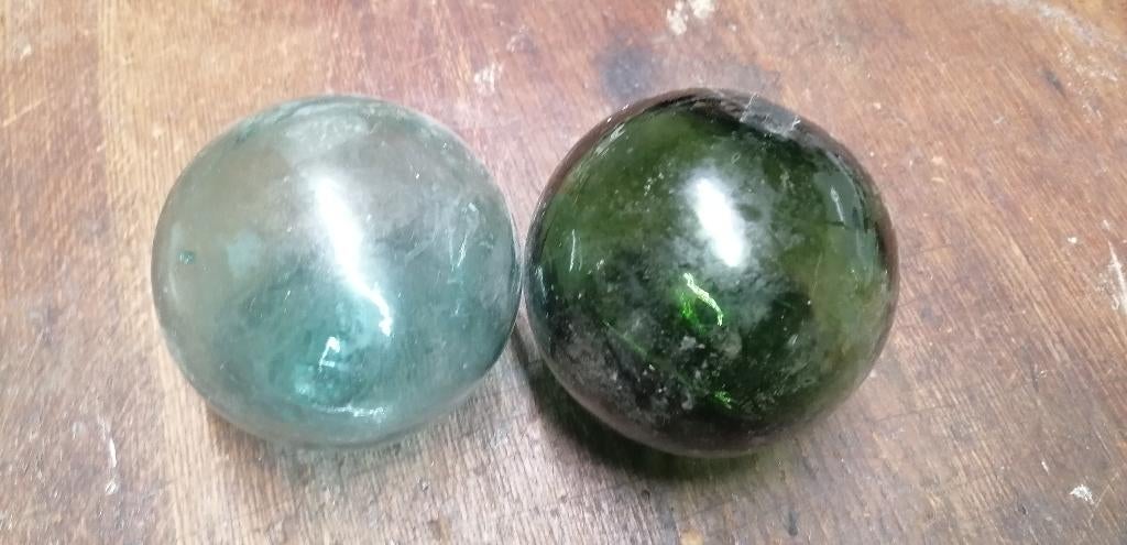 Boules verre flotteur filet de pêche ancien, Envoi, Utilisé
