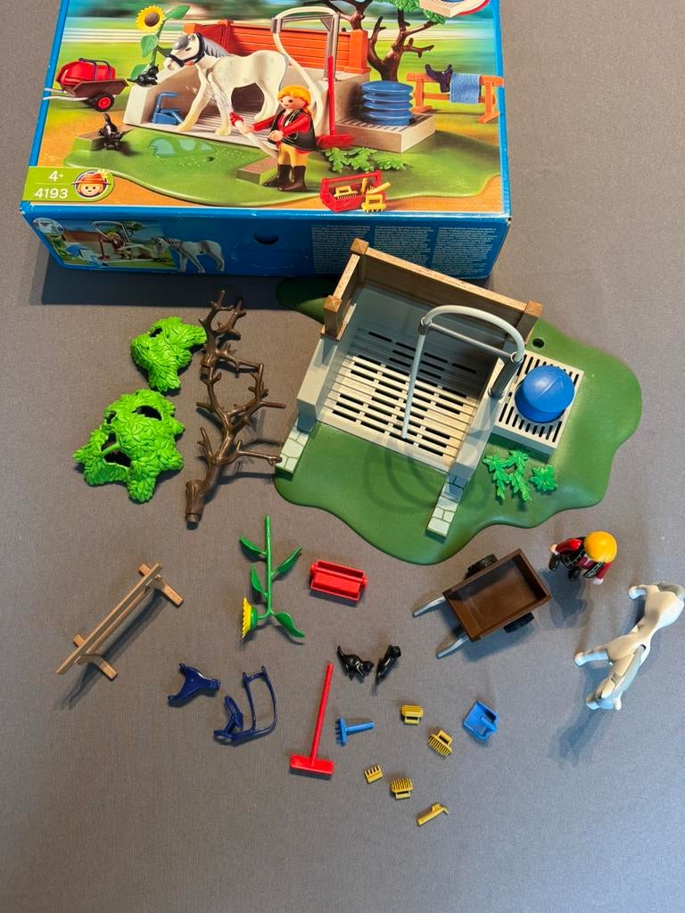 Playmobil 4193 wasbox paarden, Ophalen of Verzenden, Zo goed als nieuw, Complete set