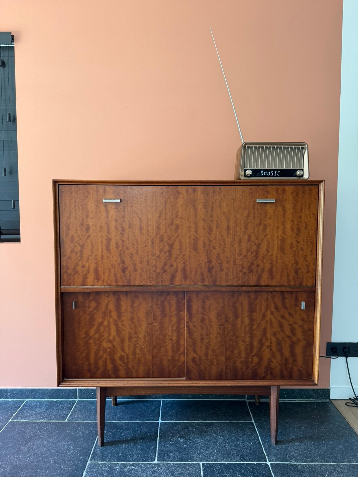Vintage barkast, Maison & Meubles, Armoires | Dressoirs, Comme neuf, Enlèvement