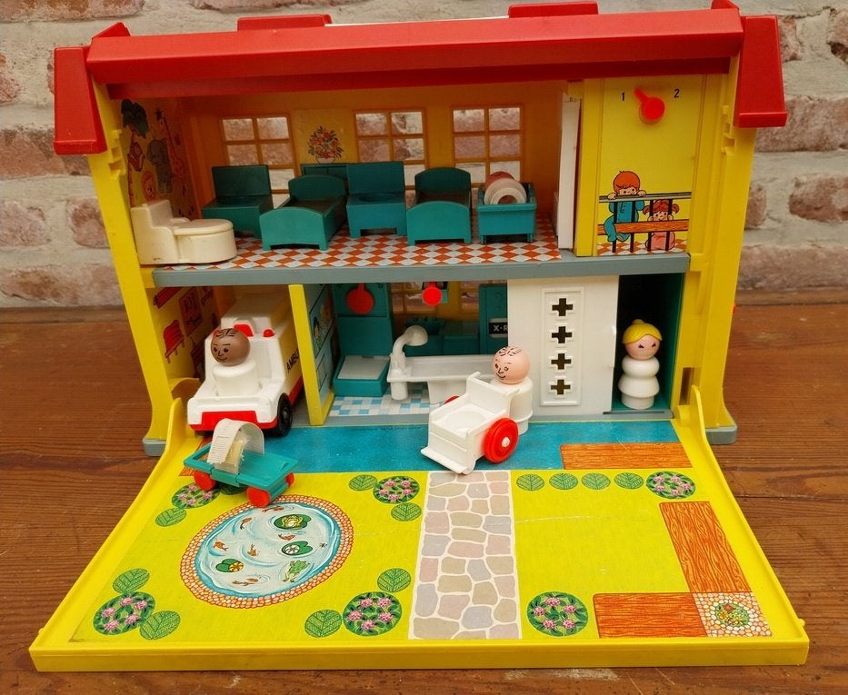 Fisher-Price vintage, Kinderziekenhuis, Play Family  #931, Ophalen of Verzenden, Zo goed als nieuw