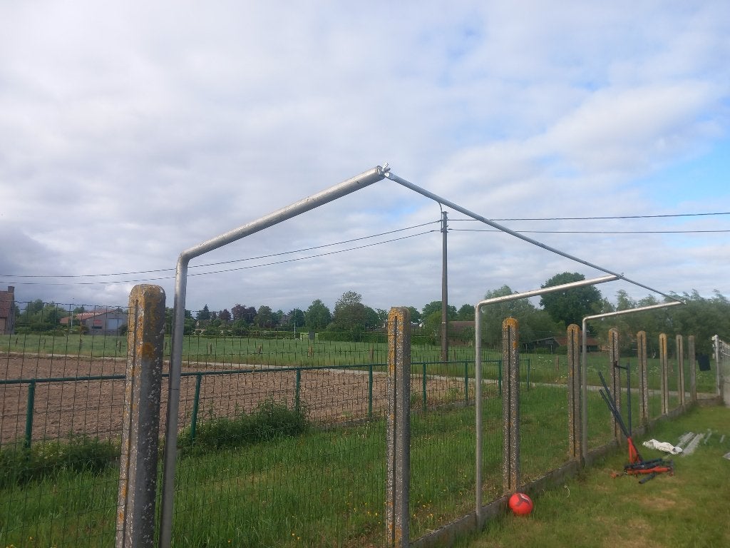 Alu buizen ateigeroverkapping, Ophalen, Zo goed als nieuw, Gevelsteiger
