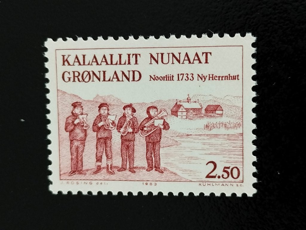 Groenland 1983 - 250 ans de Nouvelle Herrnhut, musiciens **, Envoi, Danemark, Non oblitéré