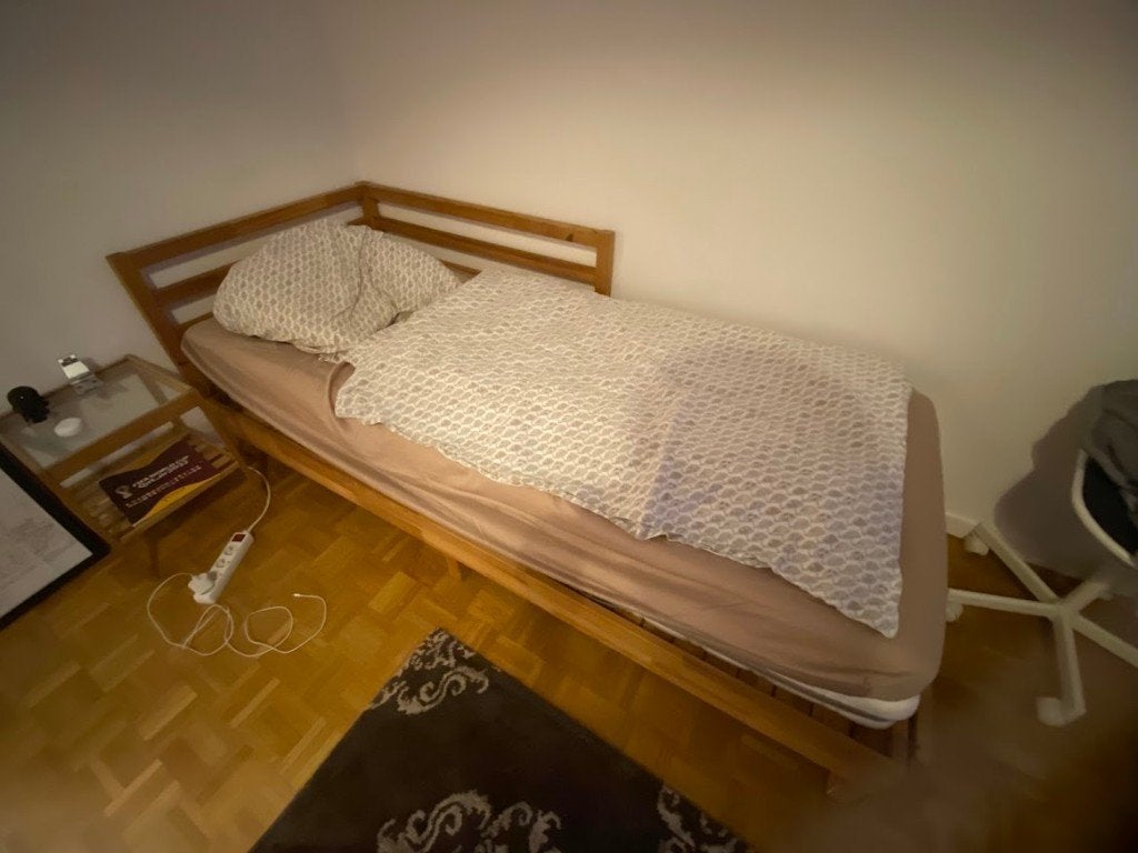 Lit - peigne - pull out - TARVA (IKEA), Huis en Inrichting, Ophalen, Gebruikt, 90 cm, Tweepersoons