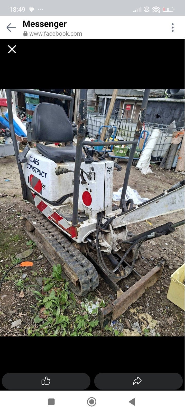 Mini pelle bobcat en panne, Articles professionnels, Machines & Construction | Grues & Excavatrices, Enlèvement