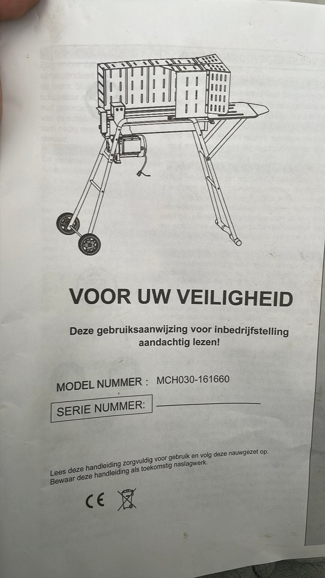 Houtkliever 7 ton..., Ophalen, Zo goed als nieuw, Elektrisch, Handmatig
