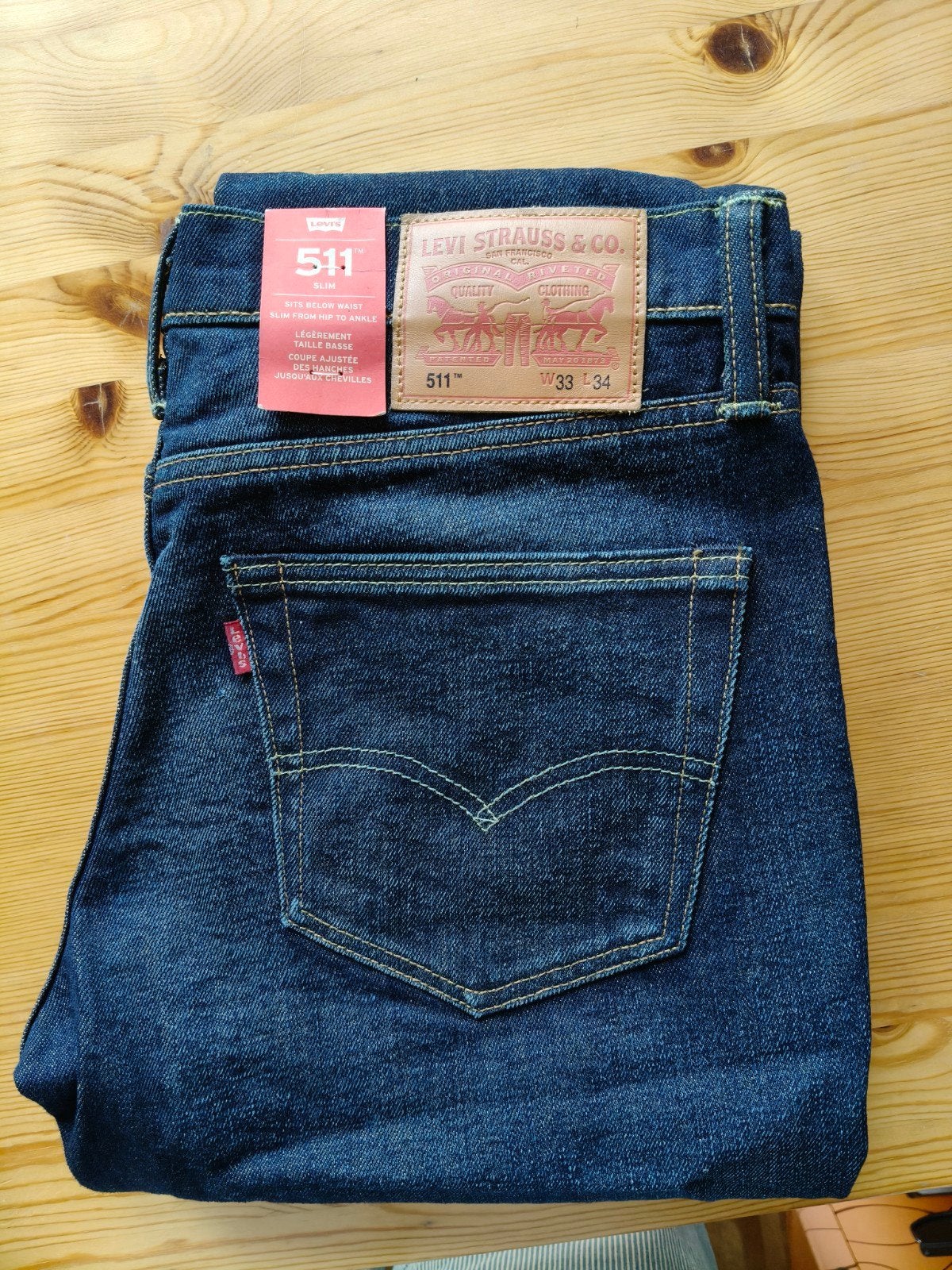 nieuw levis 511 slim W33 L34 jeans, Ophalen