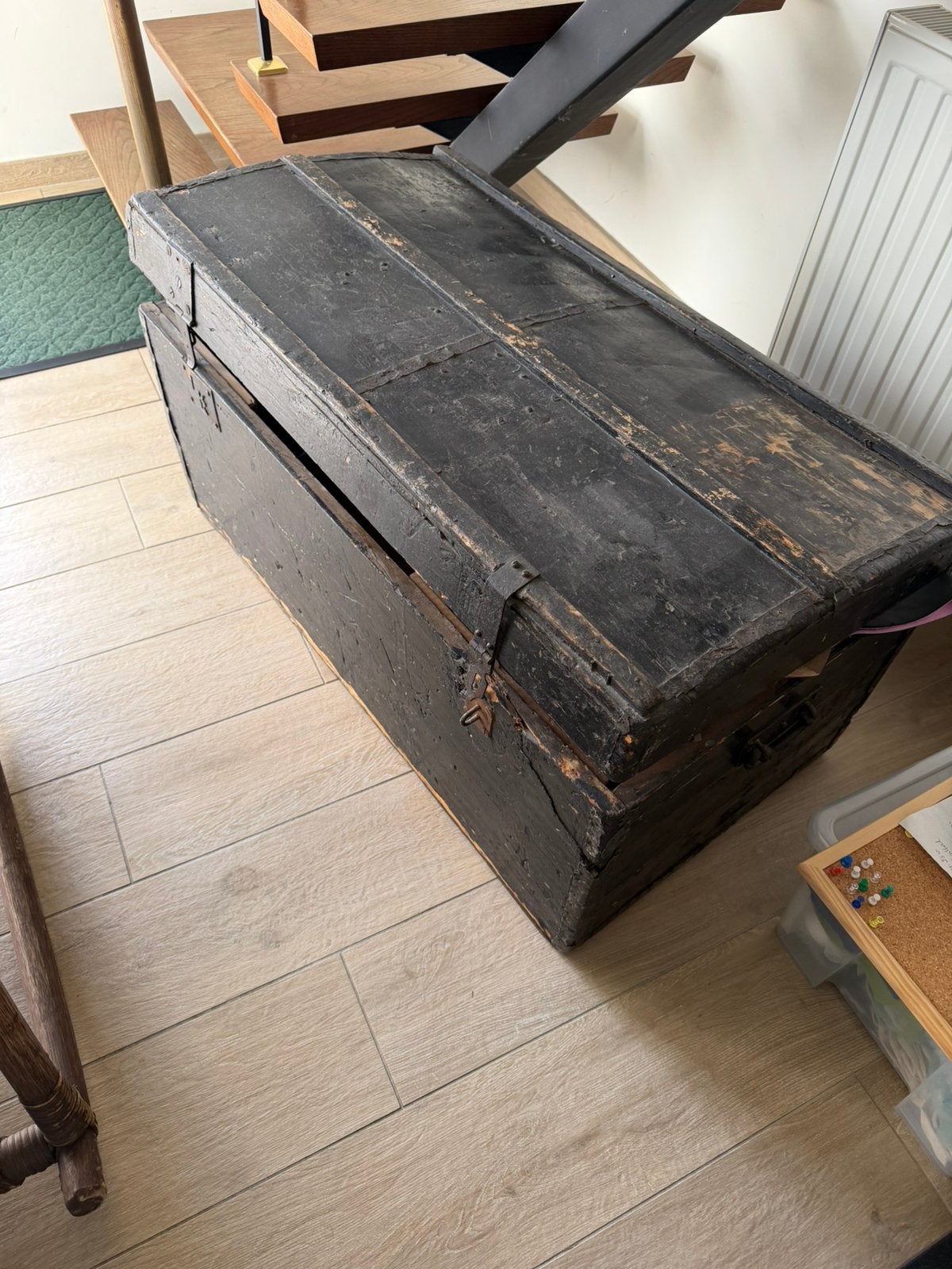 Retro opbergkist, Huis en Inrichting, Woonaccessoires | Kisten, Ophalen, Gebruikt