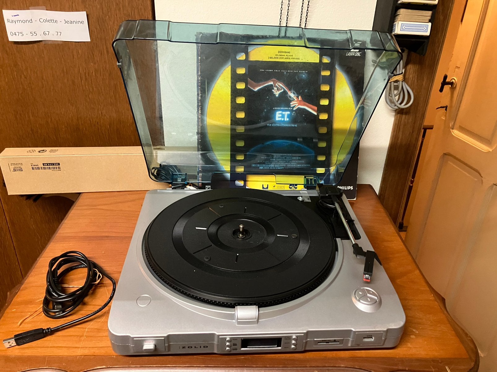 Lecteur de disques USB ZOLID, Enlèvement, Comme neuf, Tourne-disque