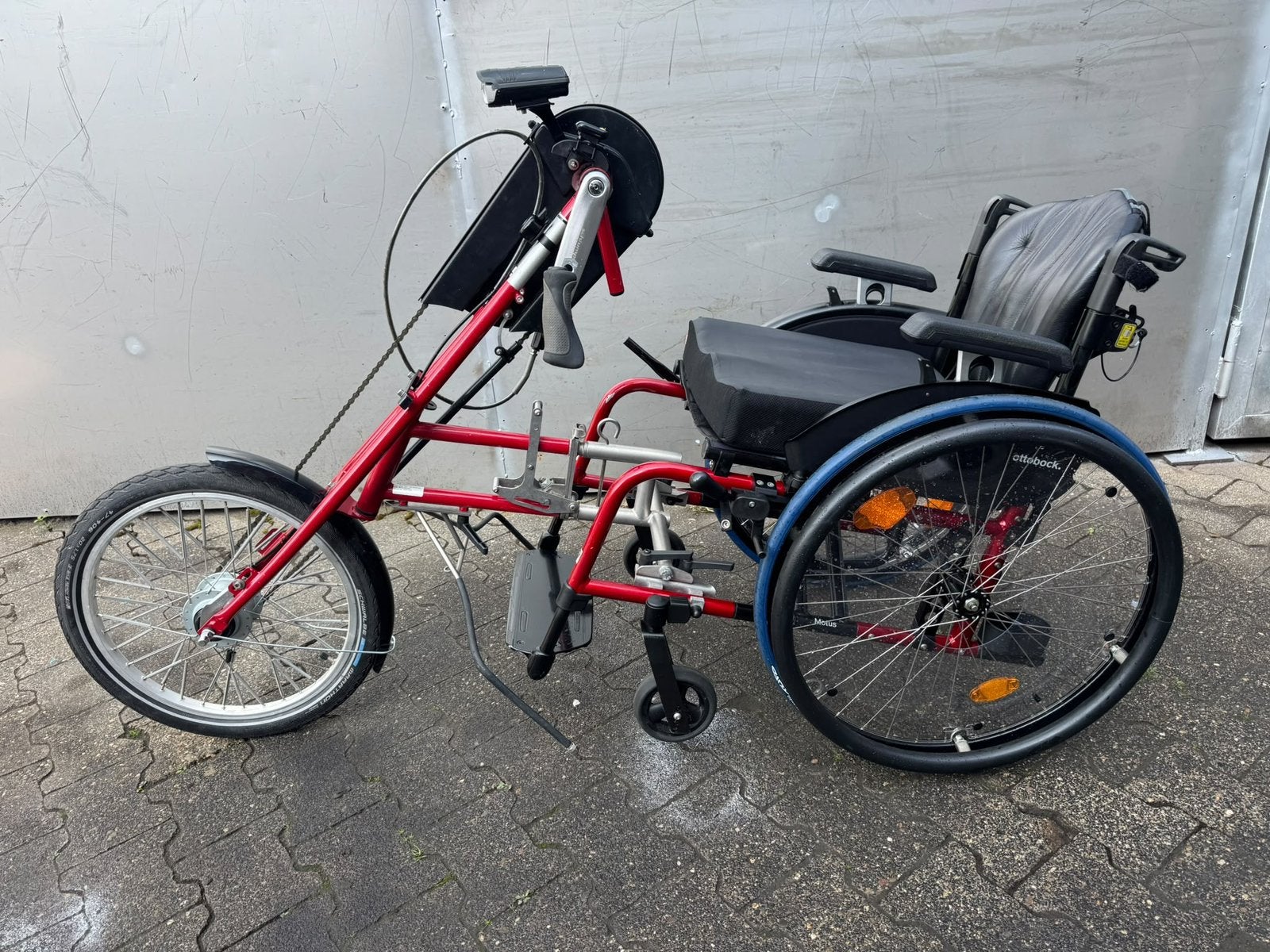 Ottobock Motus rolstoel + Speedy Handbike JAY J3 rugleuning, Ophalen, Zo goed als nieuw