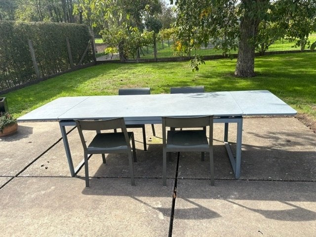Table de jardin Fermob Biarritz avec 4 chaises Bellevie, Enlèvement, Utilisé