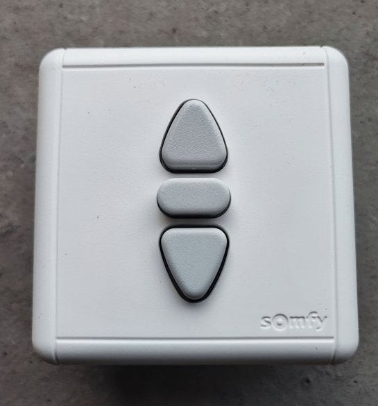 Somfy Inis Keo Rolluikschakelaar / Wandschakelaar, Minder dan 100 cm, Wit, Nieuw, Ophalen of Verzenden