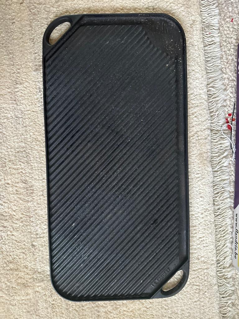 LE CREUSET – Grande plaque grill / plancha Le Creuset, Enlèvement, Utilisé, Gaz