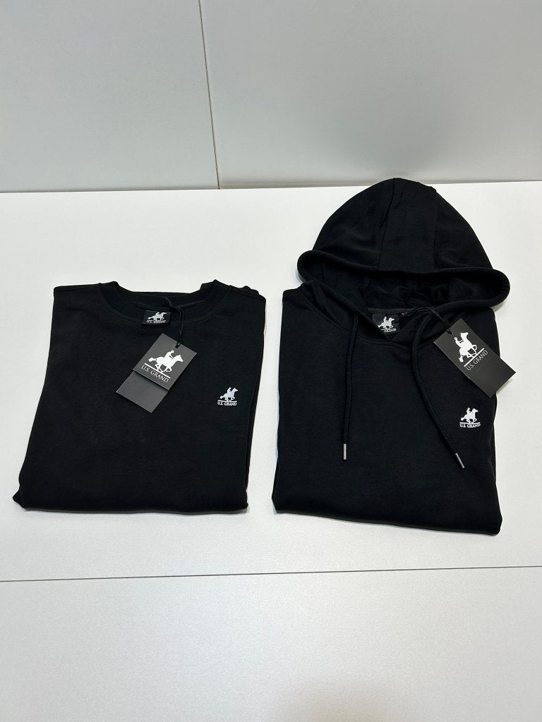 U.S. Grand Sweater + Hoodie Zwart Voordeelbundel, Enlèvement ou Envoi, Neuf, Taille 46 (S) ou plus petite, Noir