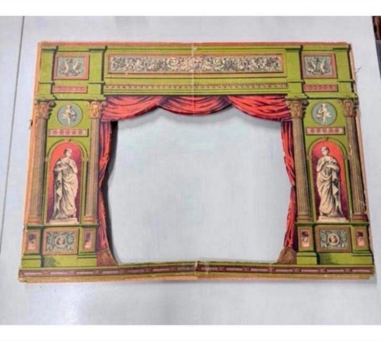 Puppet Muppet & Marionette Cadre bord théâtre antique 1900, Enlèvement ou Envoi