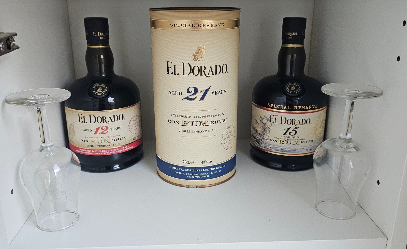 El Dorado Rum 3 flessen, Enlèvement