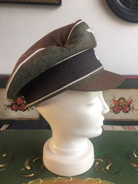 Duitse Schirmmütze Tweede Wereldoorlog elite, Ophalen, Landmacht, Helm of Baret