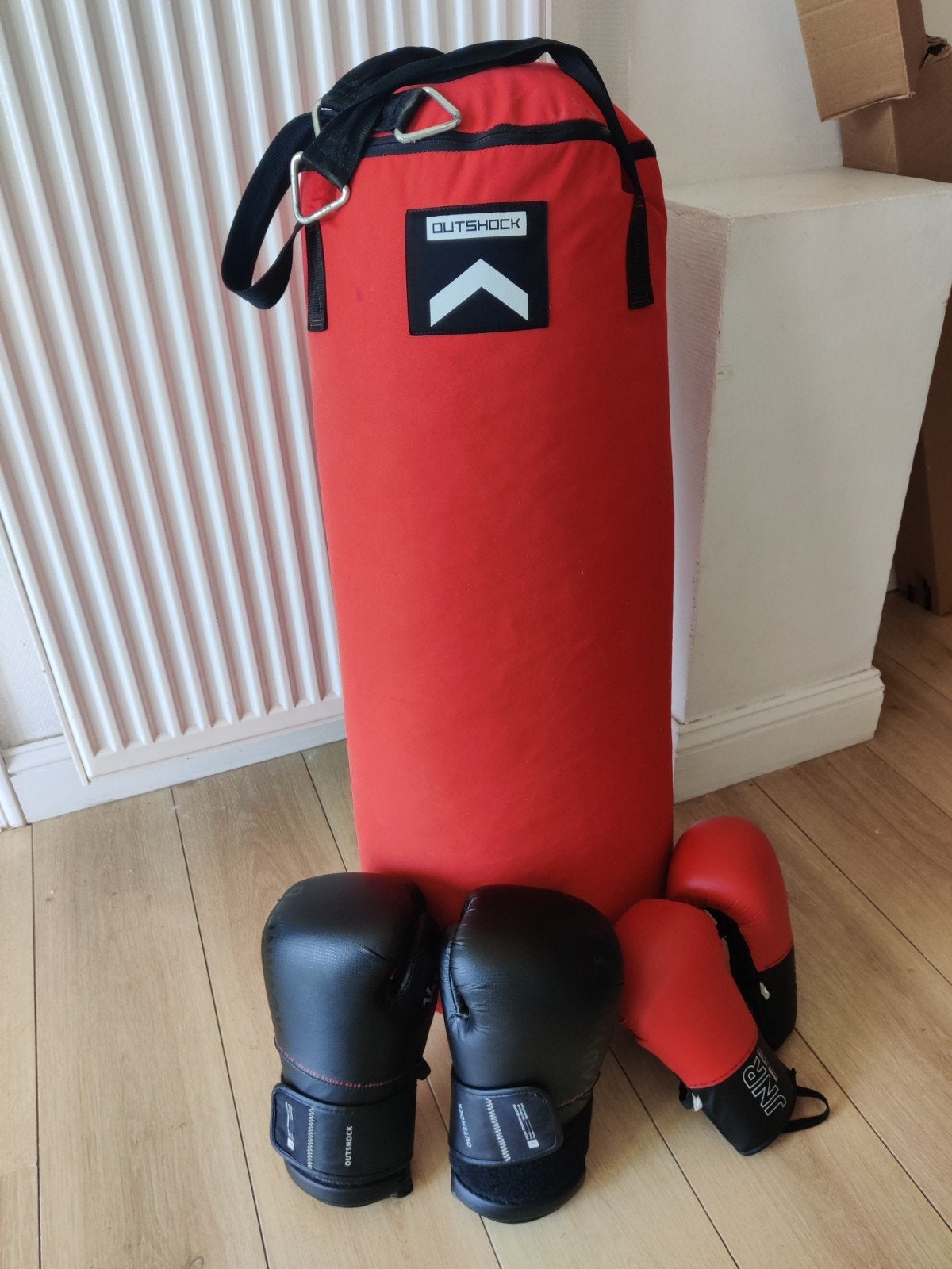 Bokszak met handschoenen, Sport en Fitness, Ophalen of Verzenden, Zo goed als nieuw, Bokszak
