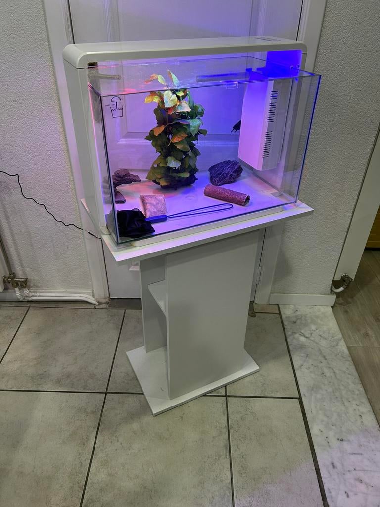 Aquarium met kast, Dieren en Toebehoren, Ophalen, Zo goed als nieuw, Decoratie