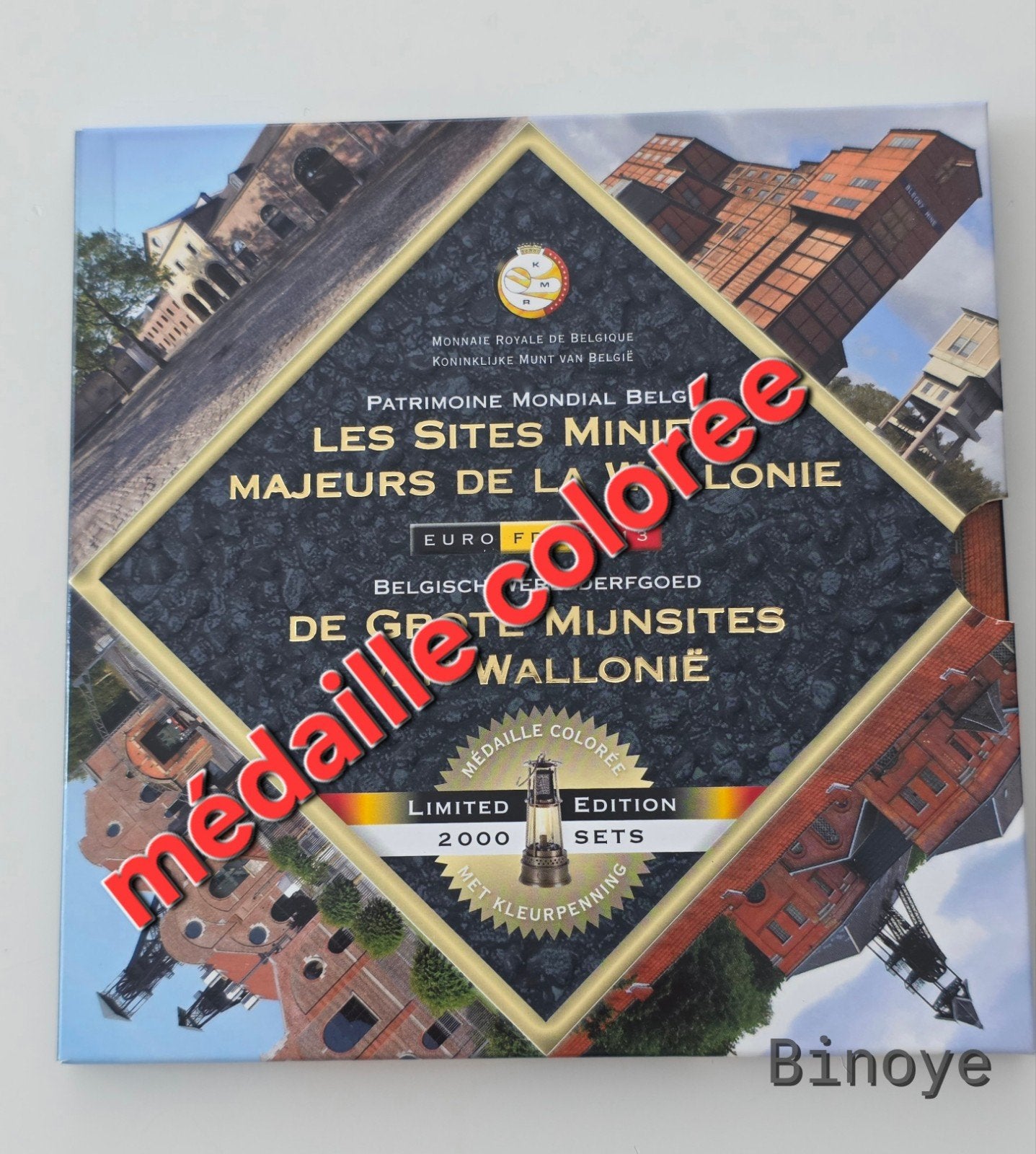 Belgique Série FDC 2013 sites miniers  - médaille colorée, Timbres & Monnaies, Enlèvement ou Envoi, Belgique, Série