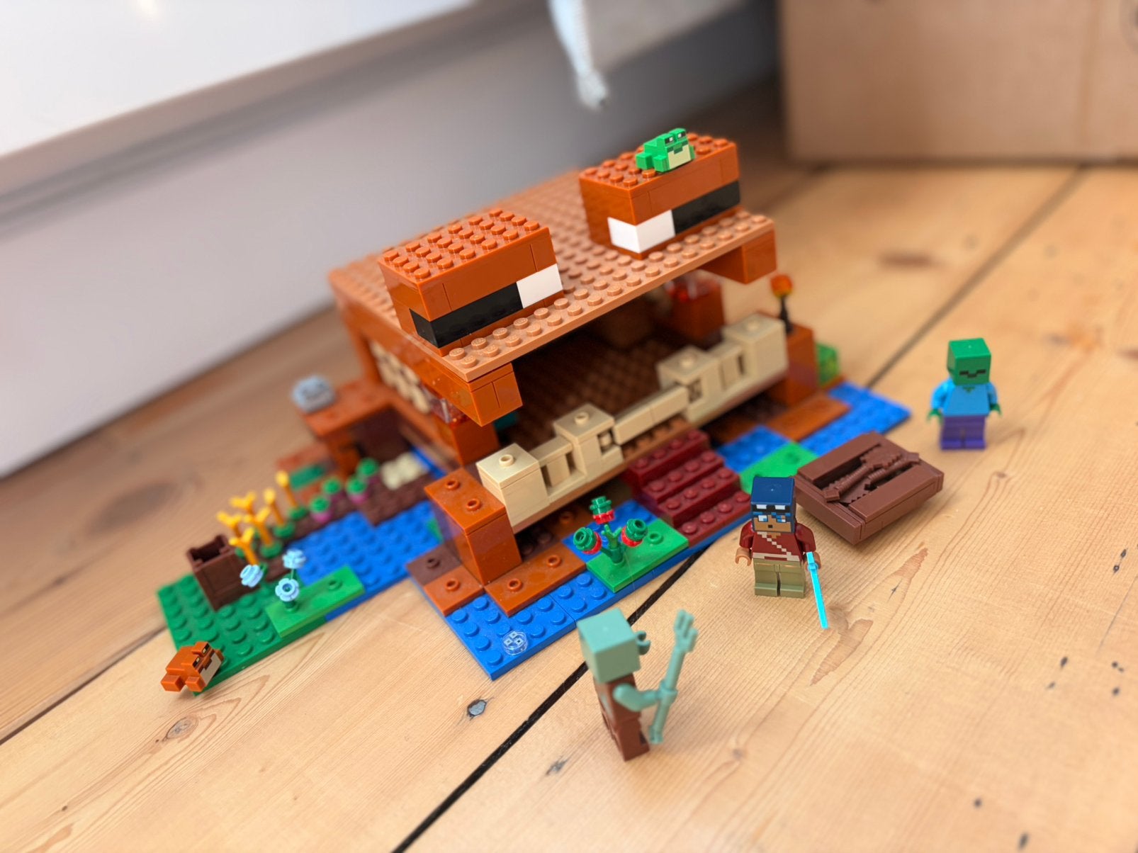 LEGO Minecraft Het kikkerhuis - 21256, Kinderen en Baby's, Ophalen, Zo goed als nieuw, Lego, Minecraft