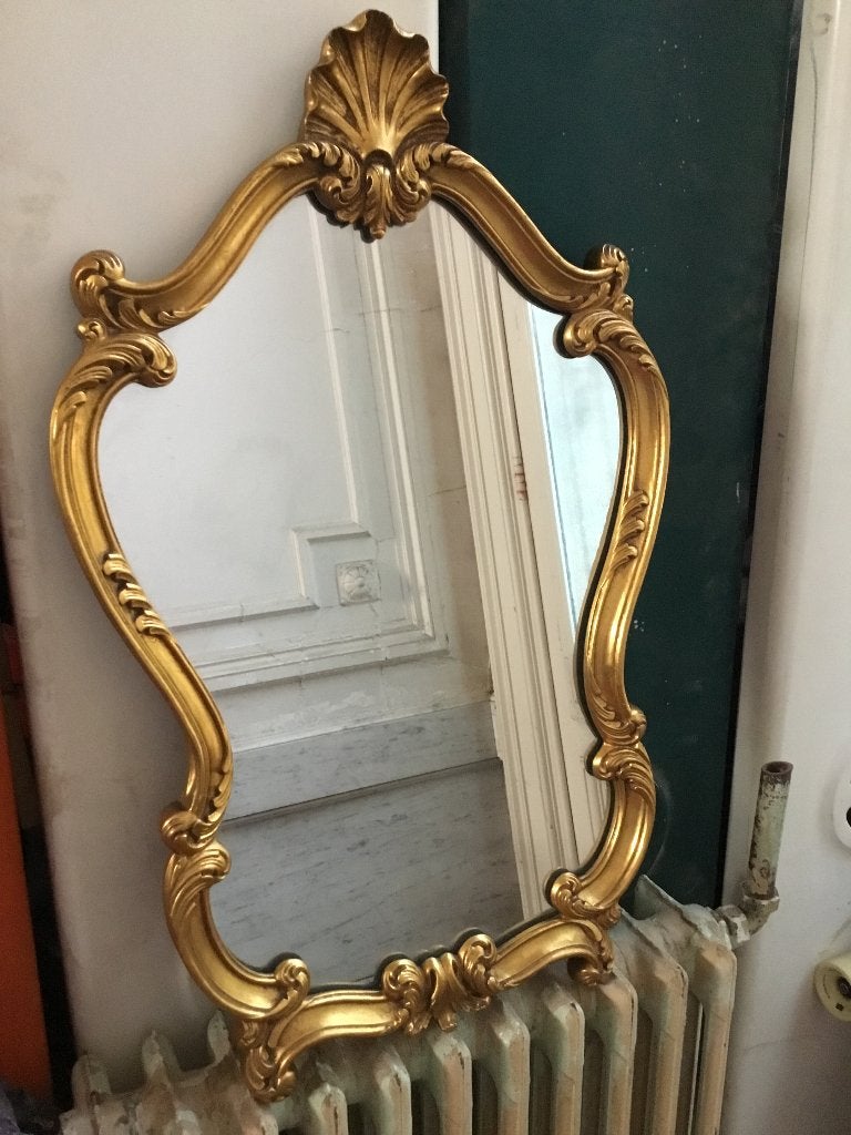 dekorative spiegel met gouden Kader, Neobarok, Ophalen, Minder dan 50 cm, Zo goed als nieuw, Minder dan 100 cm