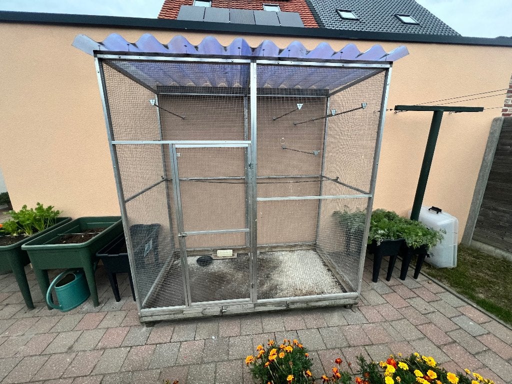 vogel volière, Dieren en Toebehoren, Vogels | Hokken en Kooien, Ophalen, Gebruikt, Aluminium, Volière