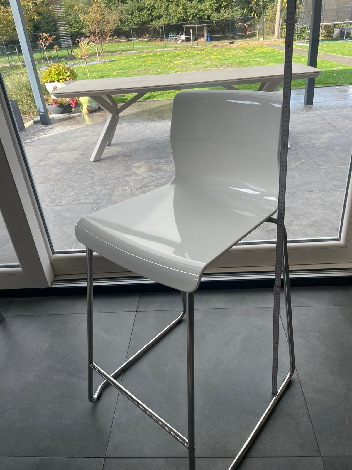 Barkruk ikea, Maison & Meubles, Synthétique, Enlèvement, Utilisé, Blanc