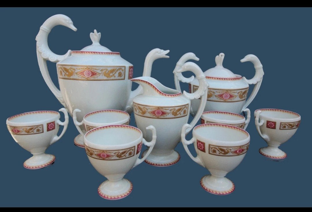 service limoges ancien antique vintage signé 6 pers, Antiquités & Art, Enlèvement ou Envoi